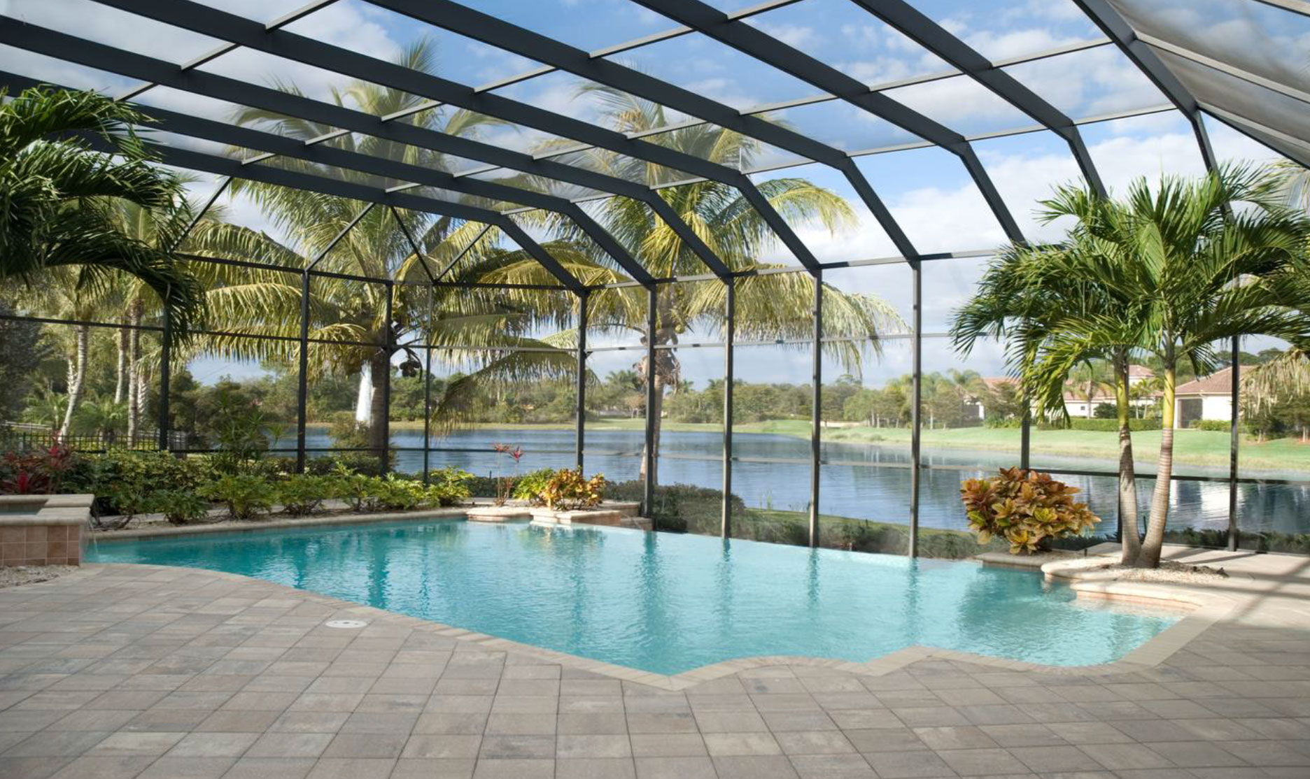 Pool cage enclosures by State Roofing I, LLC of Fort Myers